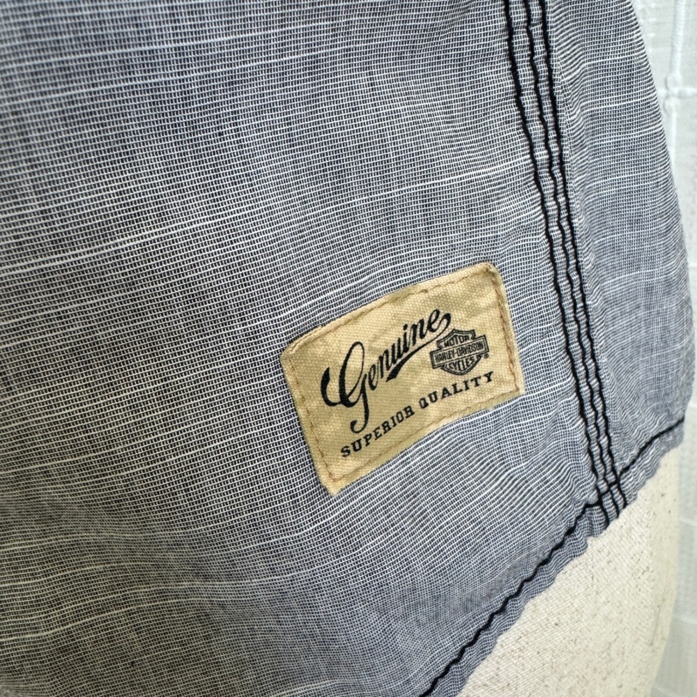 Harley Davidson Cotton Snap Button Up Sleeveless … - image 8